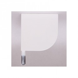 Console pour volet roulant rénovation1/4 de rond, coloris Blanc - Gauche par Volet-Moustiquaire