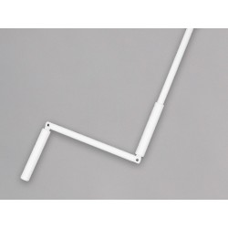 Manivelle avec tige rond 12 mm L140 cm en acier laqué blanc