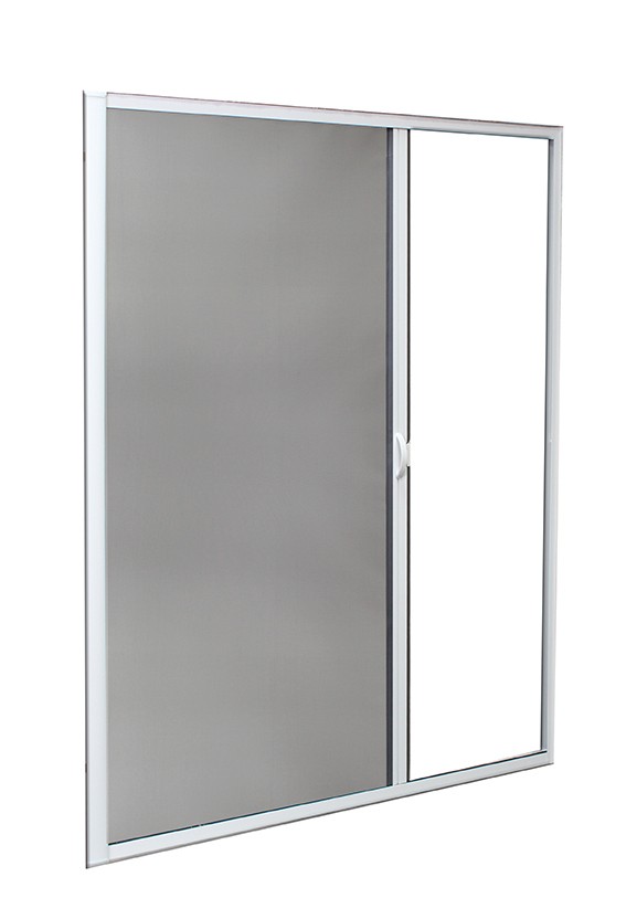 coloris BLANC MOUSTIQUAIRE EN ALU ENROULABLE H.145 X L.130 POUR FENETRE