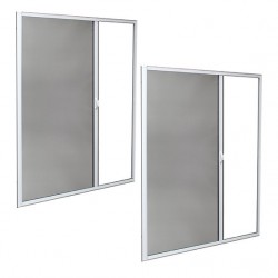 Lot de 2 Moustiquaires Latérales ALU H220 cm x L130 cm Blanc