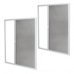 Lot de 2 Moustiquaires Latérales ALU H220 cm x L160 cm Blanc