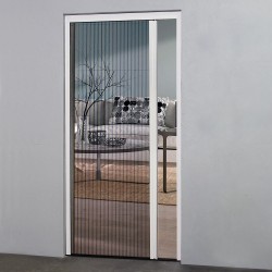Moustiquaire Plissee Pour Porte Fenetre H 230 Cm X L 100 Cm Alu Blanc