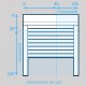 Schéma de recoupe Volet Roulant PVC H220 cm x L120 cm Sangle "Grande dimension"