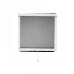 Moustiquaire PVC enroulable verticale fenêtre L 80 cm x H 100 cm, coloris blanc