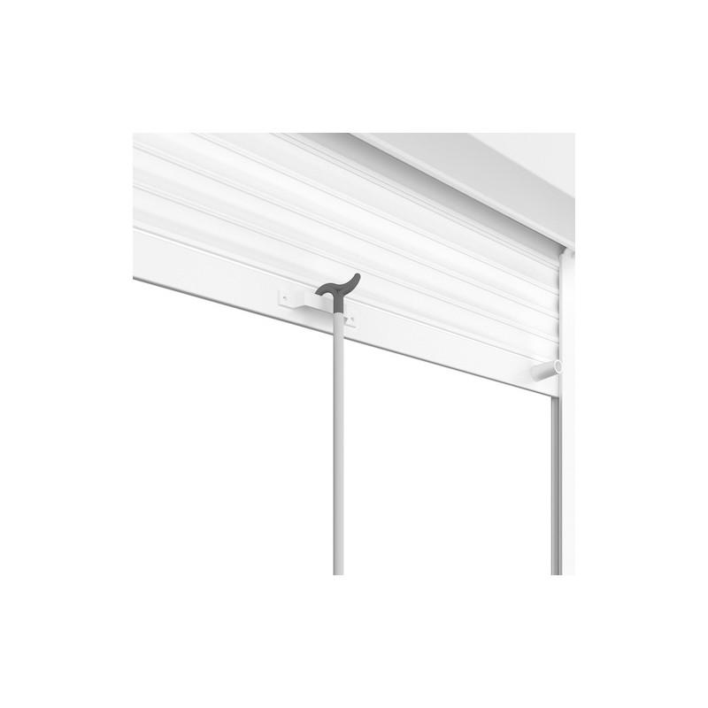 Volet Roulant PVC blanc H 120 cm x L120 cm à Sangle, volet recoupable