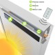 Arrivage Volet Roulant SOLAIRE H170 cm x L150 cm en Alu Blanc avec panneau photovoltaïque