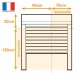 Recoupe Volet Roulant SOLAIRE H170 cm x L150 cm en Alu Blanc avec panneau photovoltaïque, fonctionnement autonome