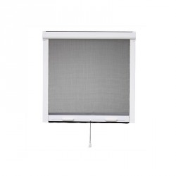 Moustiquaire enroulable PVC pour fenêtre H145 cm x L125 cm Blanc