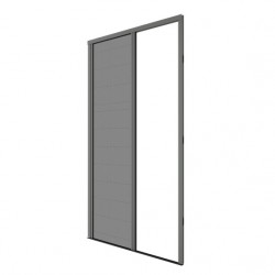 Moustiquaire plissée pour porte et porte-fenêtre H230 cm x L140 cm coloris gris