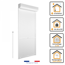 Volet roulant à tirage direct, spécial porte, recoupable à vos dimensions