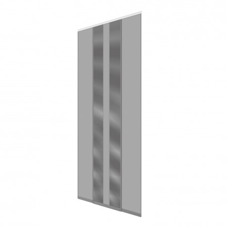 Moustiquaire rideau pour porte L100 cm x H230 cm gris chez volet-moustiquaire.com