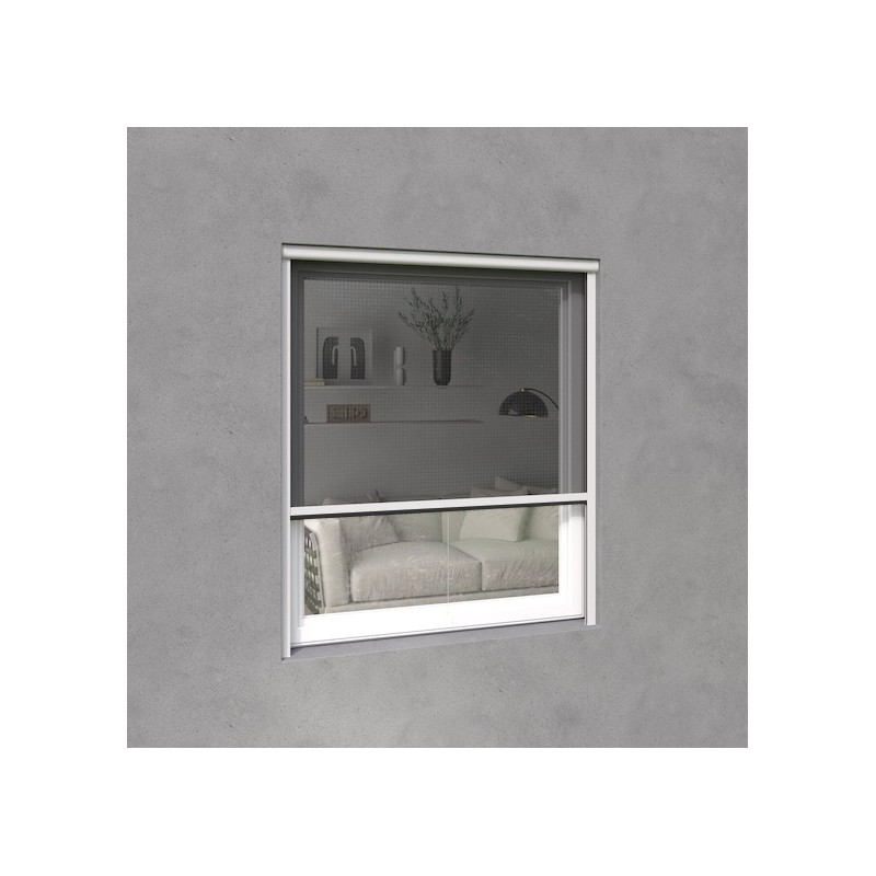Moustiquaire enroulable en ALU H.145 x L.130 cm pour fenêtre : recoupable à  vos mesures
