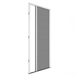 Moustiquaire Porte Plissée H230 cm x L140 cm Alu Blanc par Volet-moustiquaire.com