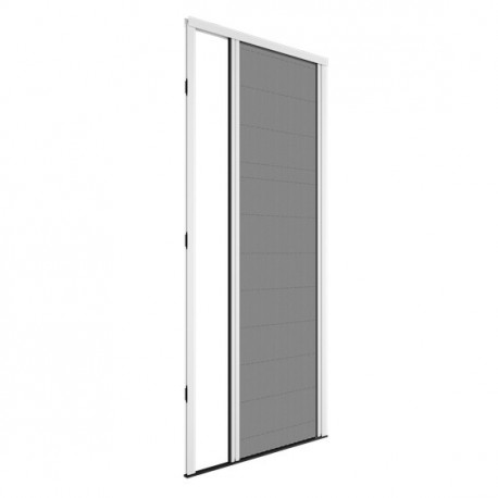 Moustiquaire Porte Plissée H230 cm x L140 cm Alu Blanc par Volet-moustiquaire.com