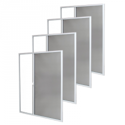 Lot de 4 moustiquaires enroulables latérales H220 cm x L160 cm alu blanc par Volet-Moustiquaire