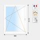 Fenêtre PVC oscillo-battant 1 vantail H950 mm blanc Volet-Moustiquaire.com