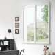 Fenêtre PVC 2 vantaux H1050 mm blanc en 3 largeurs disponibles par Volet-Moustiquaire.com