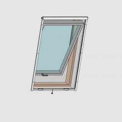 Moustiquaire enroulable alu pour fenêtre de toit  L 60 cm x H 80 cm blanc