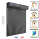 Lot de 2 volets solaires alu H170 cm x L150 cm gris chez Volet-Moustiquaire.com