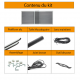 Kit moustiquaire extensible H 70 cm x L 100 cm alu blanc