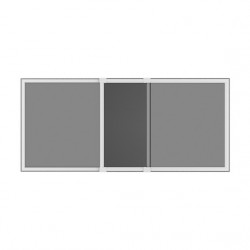 Kit moustiquaire extensible H 70 cm x L 100 cm alu blanc sans perçage