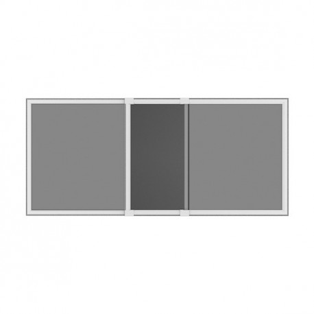 Kit moustiquaire extensible H 70 cm x L 100 cm alu blanc