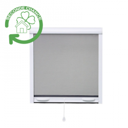 Moustiquaire enroulable alu verticale H.145 cm x L.100 cm "Seconde Chance"