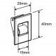 Guide sangle 15mm encastrable pour volet roulant