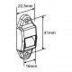 Guide sangle 15mm vertical pour volet roulant