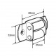 Guide sangle 22mm horizontal pour volet roulant