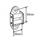 Guide sangle 22mm vertical pour volet roulant