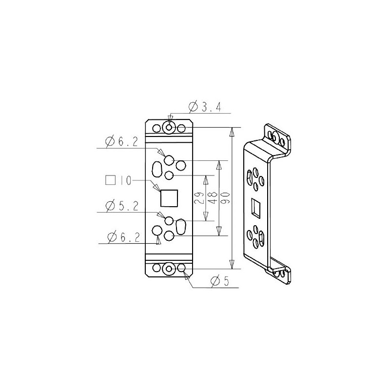 Support universel pour moteur de volet roulant multi entraxe