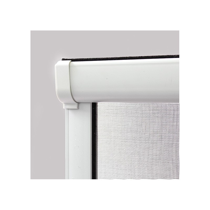 coloris BLANC MOUSTIQUAIRE EN ALU ENROULABLE H.145 X L.130 POUR FENETRE