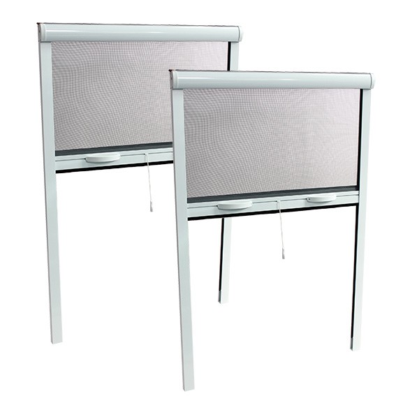 PACK ECO de 2 moustiquaires Enroulables ALU H170 cm x L