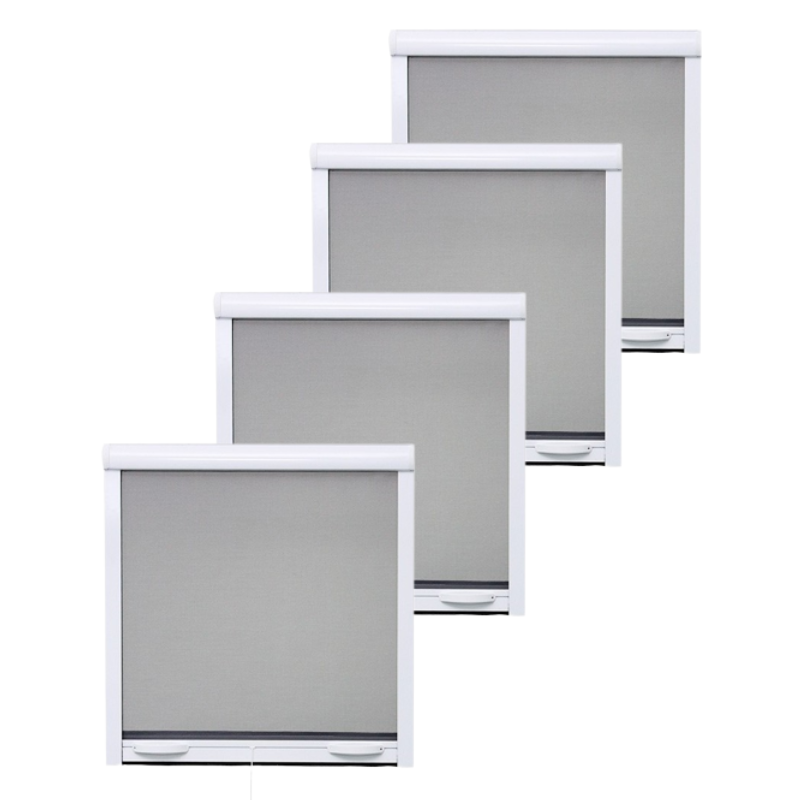 Pack éco de 4 moustiquaires enroulables H145 cm x L 10