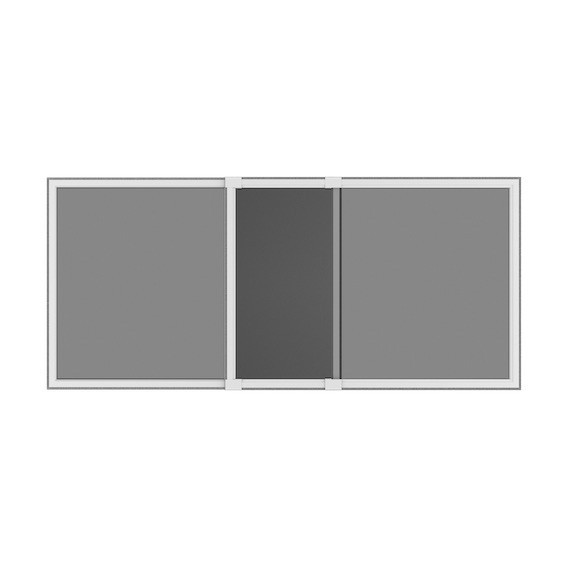 Kit moustiquaire extensible H 70 cm x L 100 cm alu blan